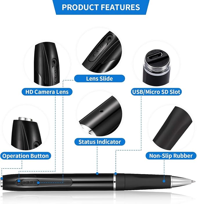 Mini Video Camera, 32GB Hidden Camera Spy Camera，1080P Portable Mini Nanny - Image 7
