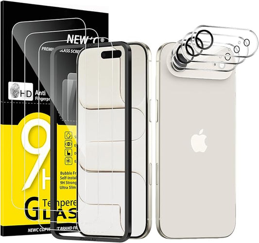 NEW'C 3x Screen Protector for iPhone Air+ 3x Camera Lens Protector, Sensor by NEWC
