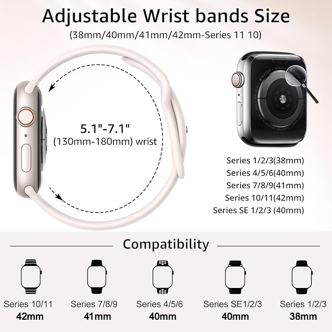 6 Pack Sport Bands Compatible - Image 2