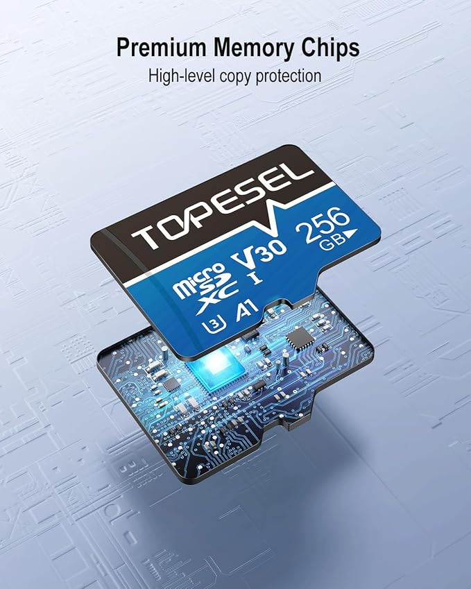TOPESEL 256GB Micro SD Card 2 Pack, 4K UHD, U3 SDXC TF Card - Image 6