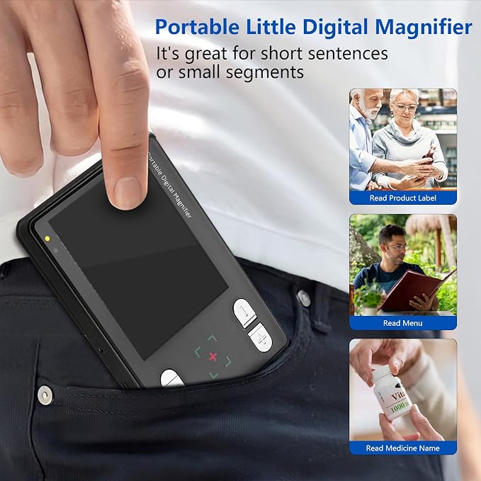Digital Magnifier 3.5 Inch, 2X-32X Zoom Portable Digital Video Magnifier - Image 4