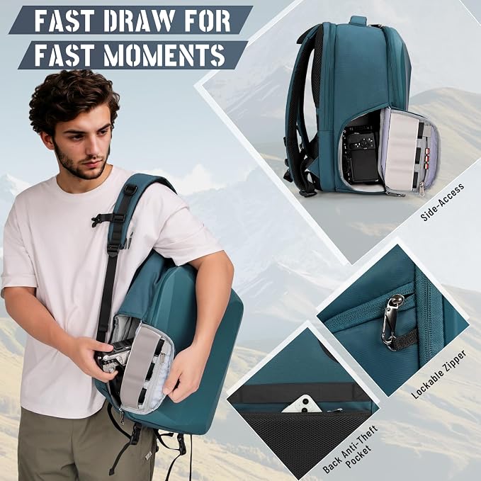 RAINSMORE Camera Backpack Hard Shell - Image 4