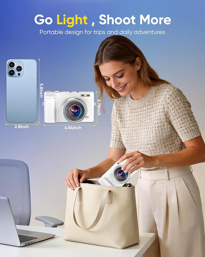 64MP Digital Camera for Photography, 2026 New WiFi 4K Vlog Video Camera for - Image 8