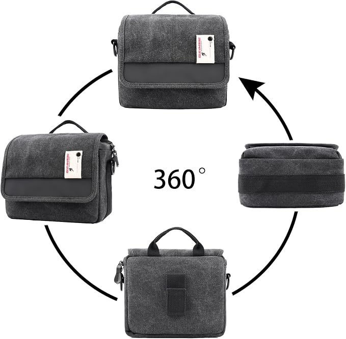 Besnfoto Camera Bag Purse Small Messenger Shoulder Bag - Image 6