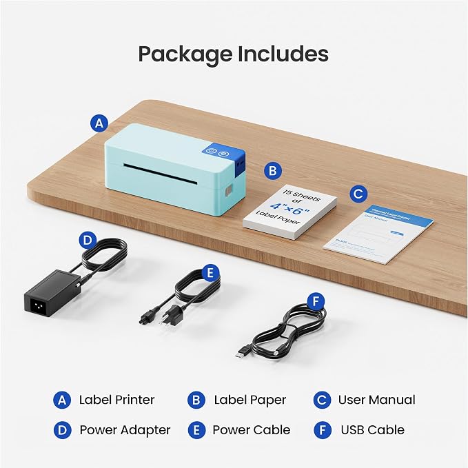 Bluetooth Thermal Shipping Label Printer, 4x6 Portable Direct Thermal Printer - Image 9