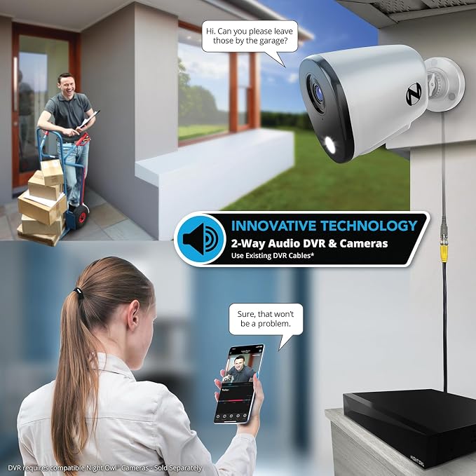 Night Owl 2-Way Audio 20 Channel 4K Video Home Security DVR - Image 4