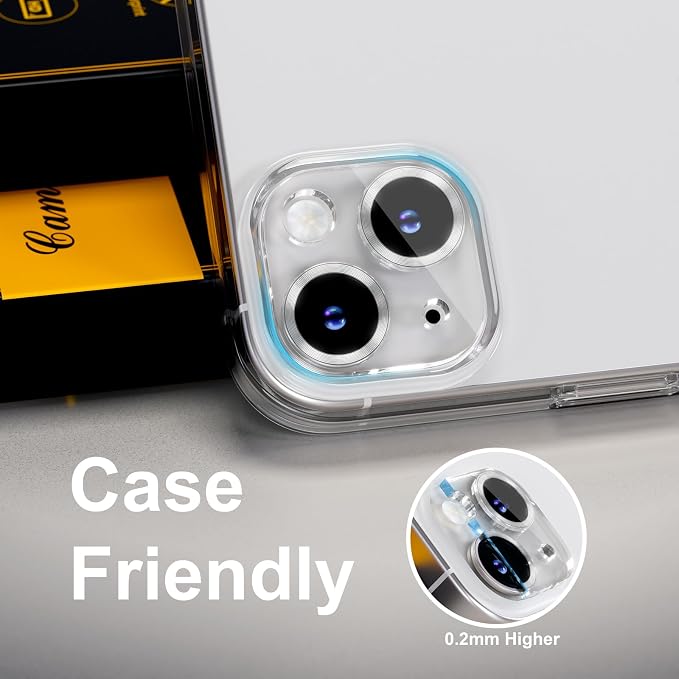 for 6 Pack iPhone 15 / iPhone 15 Plus Camera Lens Protector 9H Tempered Glass - Image 6