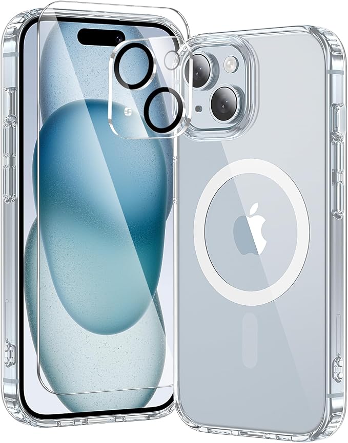 toushion 3 in 1 for iPhone 15 Plus Case Clear by Unknown