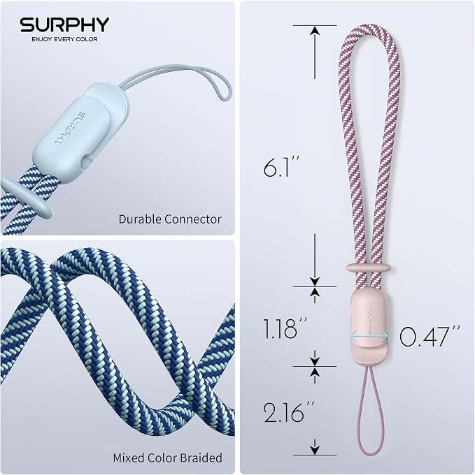 SURPHY 2 Pack Phone Lanyard for Cellphone Case, Phone Wrist Strap for Case - Image 5