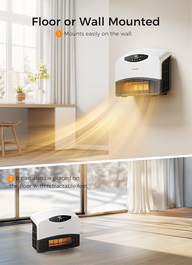 GiveBest Smart Wall Heater, 1500W Electric PTC Space Heaters - Image 7