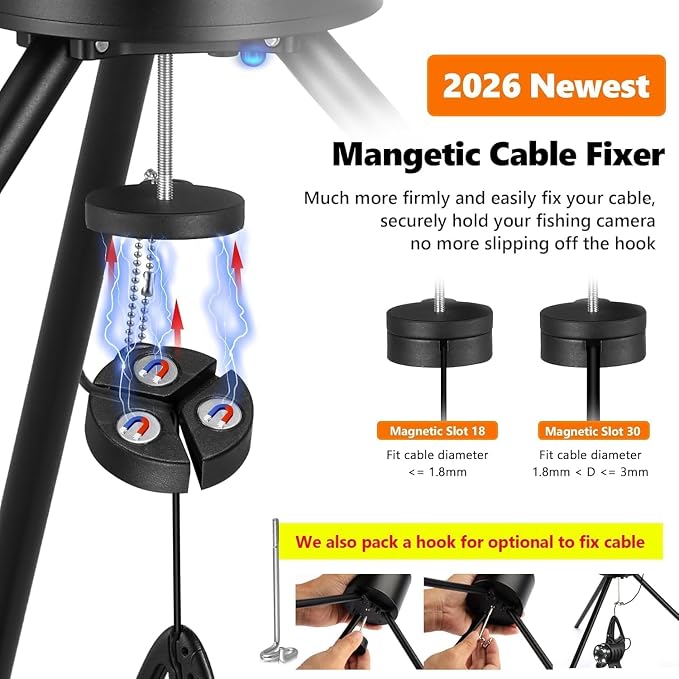 Tripod for Underwater Fishing Camera, For Max 11.1" Ice Hole 2 Fix Way - Image 2