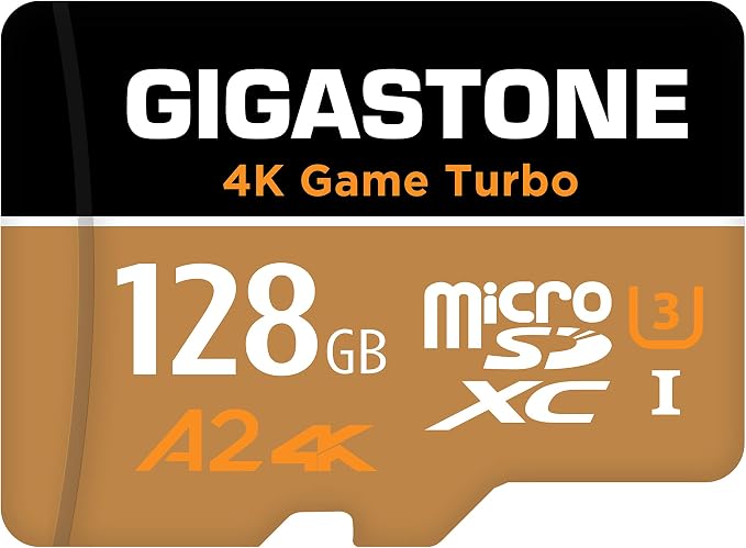【For Switch 1 Only】GIGASTONE 128GB Micro SD Card, 4K UHD Game Turbo, MicroSDXC by Gigastone
