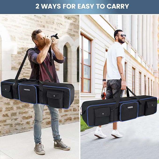 YOREPEK Tripod Carrying Case Bag 50.5", Resistant Light Stand Bag - Image 7
