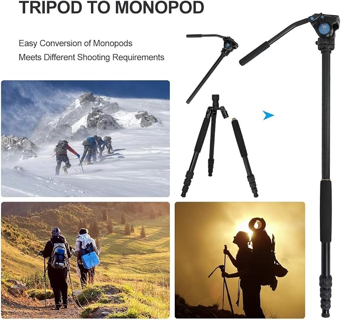 SIRUI Aluminum Camera Tripod Monopod - Image 3