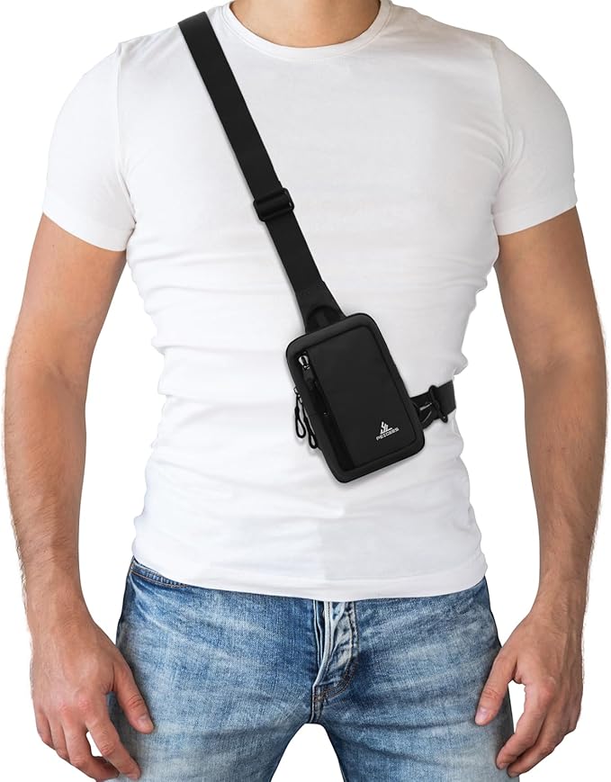 Peicees Small Crossbody Bag for Men Women Mini Sling Bag Travel Running Phone - Image 7