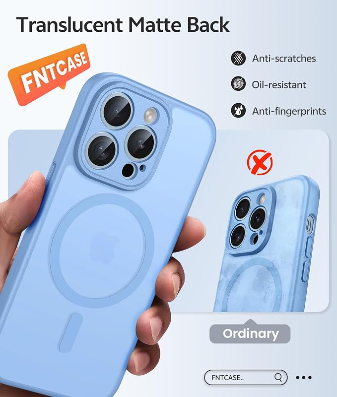 FNTCASE for iPhone 13 Pro Case: Translucent Matte Cases - Image 6