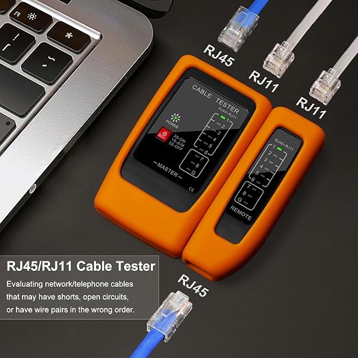 Network Cable Tester with PoE Detection, RJ45/RJ11 Ethernet & Telephone Cable - Image 2