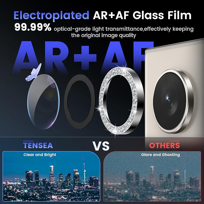 Tensea (3+2PCS for Samsung Galaxy S24 Ultra 5G Camera Lens Protector, 9H - Image 3