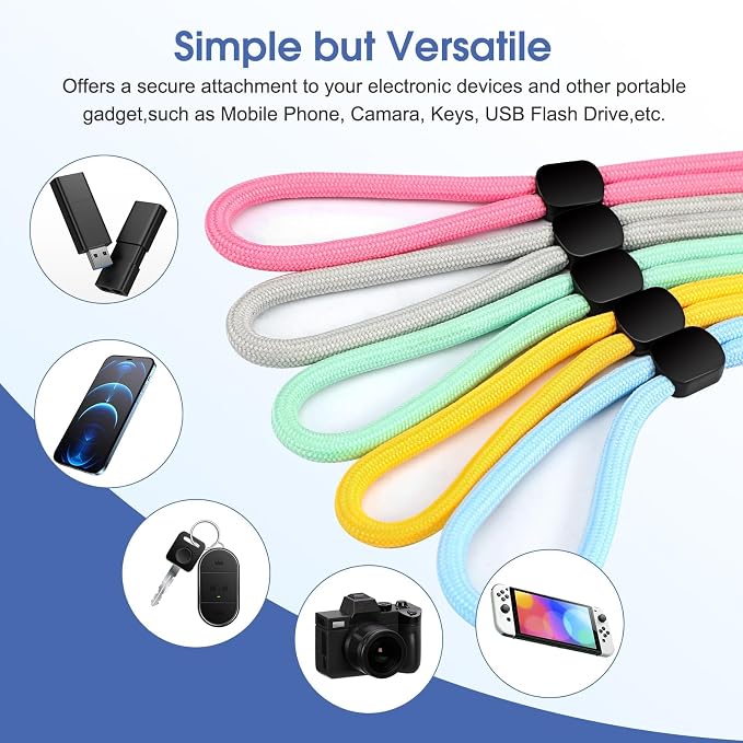 FrgKbTm Hand Wrist Strap Lanyard, Adjustable Nylon Colorful - Image 2