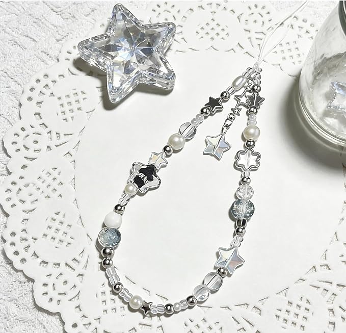 Cute Beaded Camera Wrist Strap for Phone, Digital Camera Charm Lanyard - Image 2