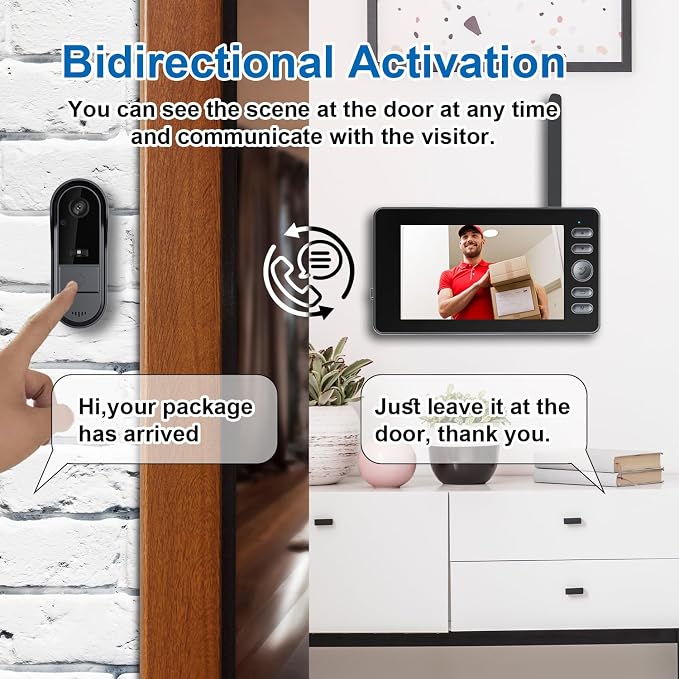 TKMARS Doorbell Camera Wireless No Subscription Video Doorbell, Two-Way - Image 3