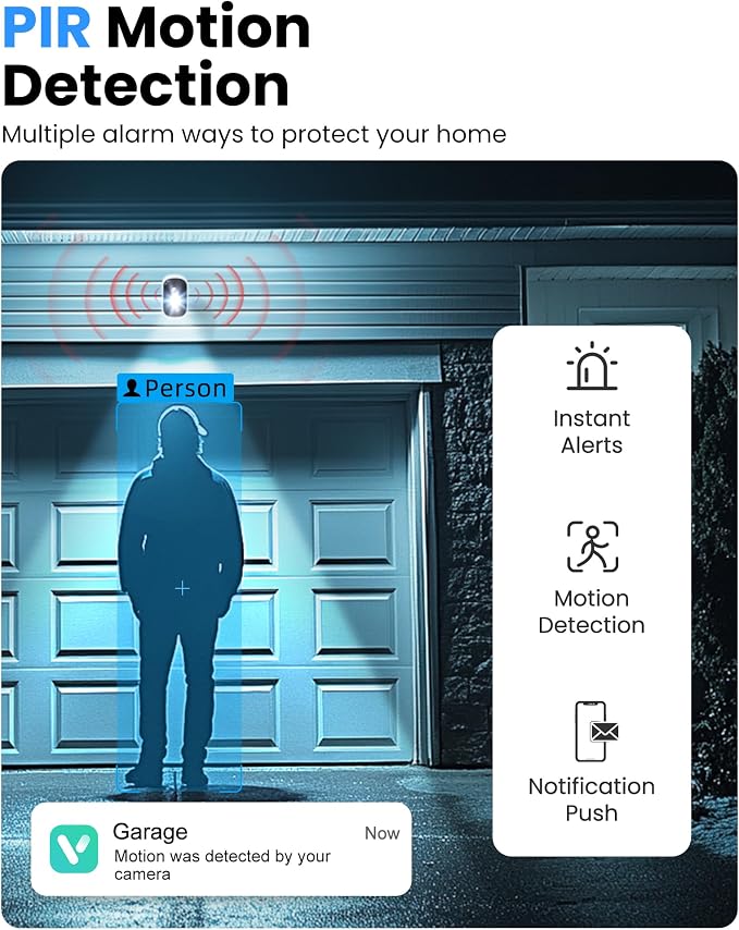 Outdoor Security Camera Wireless, 2K Battery Powered WiFi Cameras - Image 4