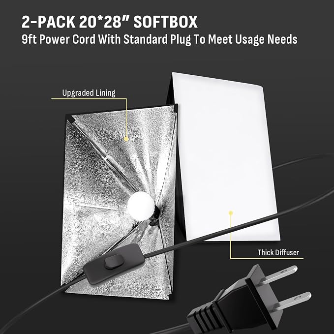 NiceVeedi 85W Photography Lighting, Remote Control, Studio Lights - Image 6