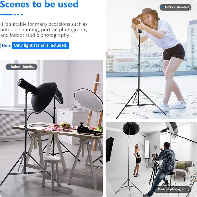 Neewer 6.23 Feet/190CM Aluminum Light Tripod Stands - Image 4