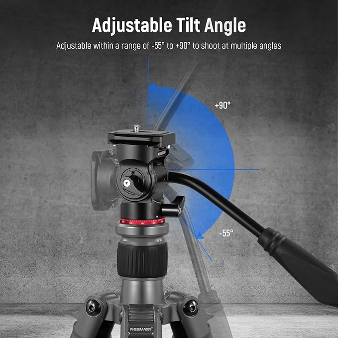 NEEWER Tripod Fluid Head Pan Tilt Head - Image 3