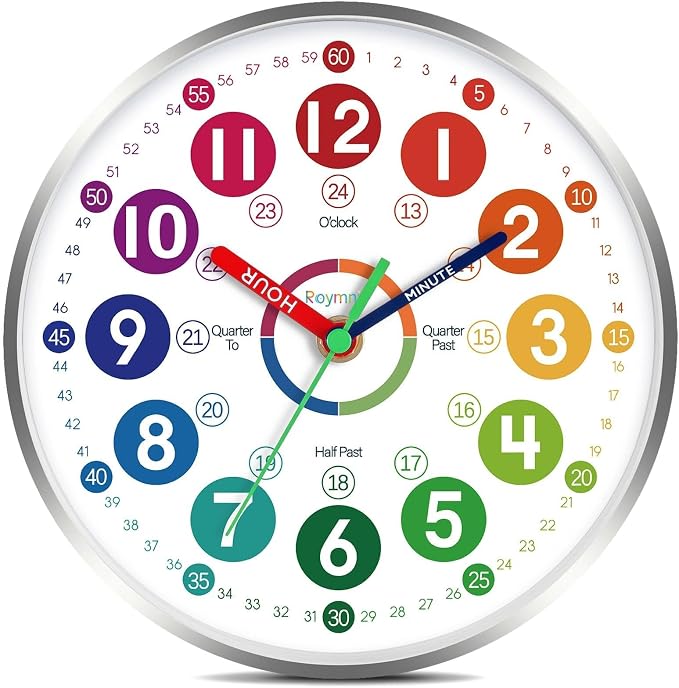 Roymnie Wall Clock for Kids Learning by Unknown