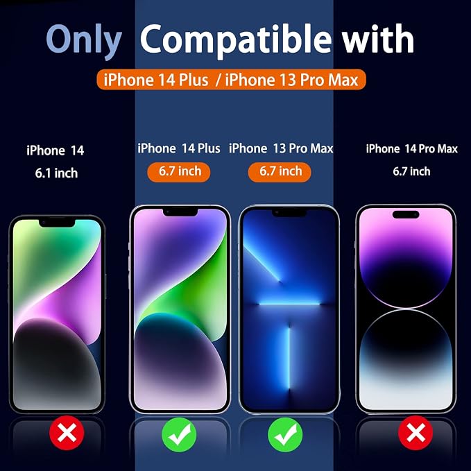 Ferilinso for iPhone 14 Plus iPhone 13 Pro Max Privacy Screen Protector 2 Pack - Image 2