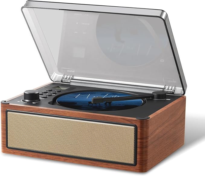 G Keni Retro CD Player with Bluetooth in/Out, Portable CD Player with Dual HiFi by GKeni
