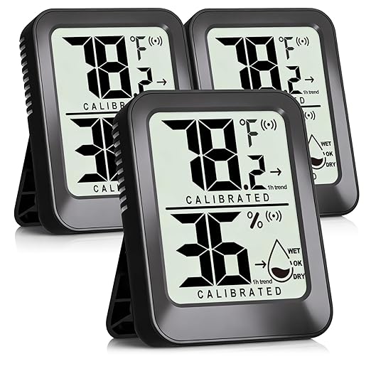 3 Pack Room Thermometer Indoor Hygrometer Digital Mini Humidity Meter Gauge by AyayaBoss