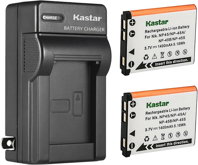 Kastar 2-Pack Battery & AC Wall Charger Replacement by Kastar