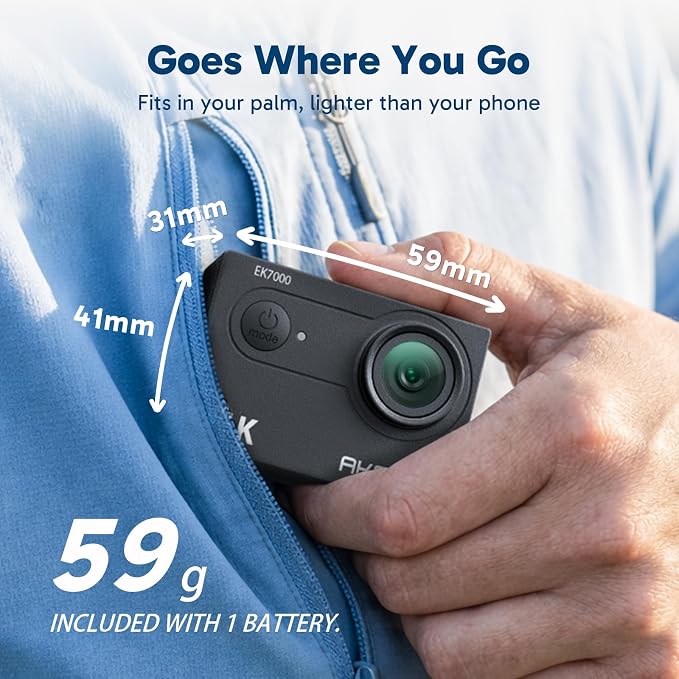 AKASO EK7000 4K30FPS 20MP WiFi Action Camera - Image 8