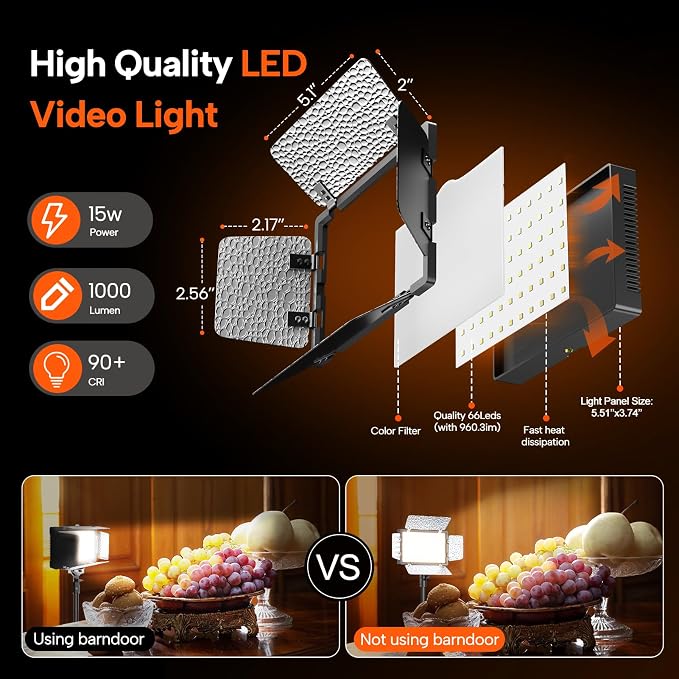1Pack LED Video Photography Lighting Kit - Image 2