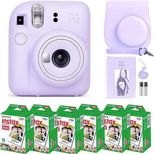 Fujifilm Instax Mini 12 Instant Camera Lilac Purple and Fuji Film Value Pack by FUJIFILM