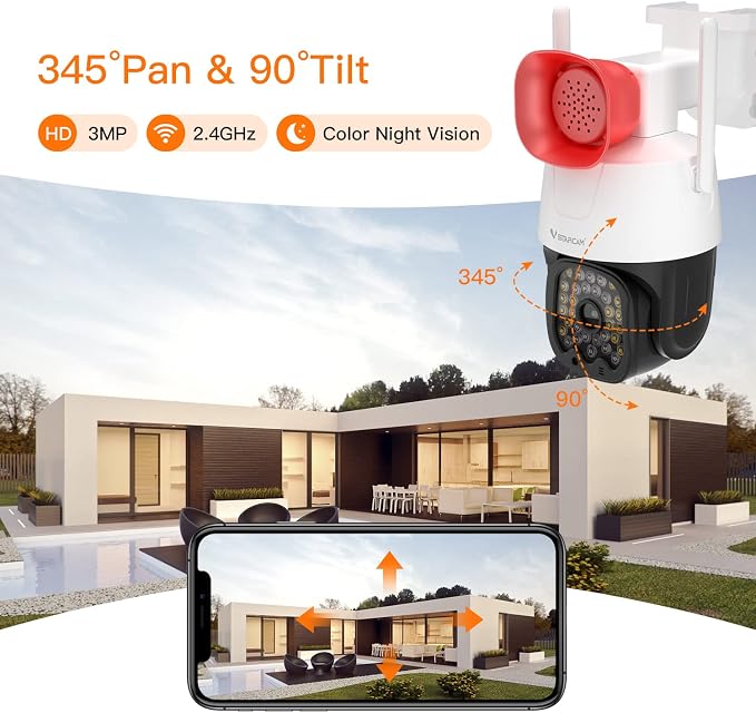 VSTARCAM 3MP Security Camera Outdoor, Home Camera Security, Outdoor WiFi Camera - Image 2