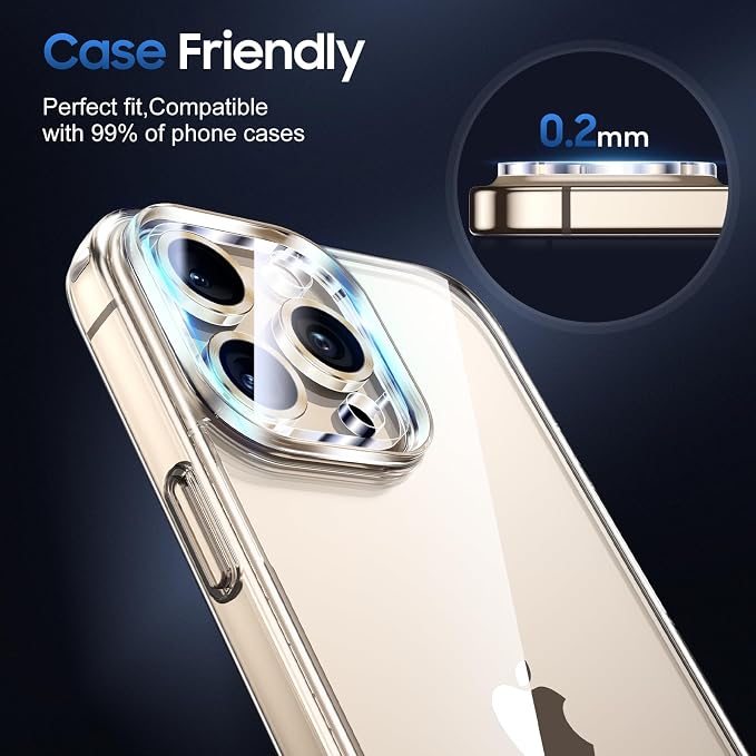 UniqueMe for 3 Pack iPhone 16 Pro/iPhone 16 Pro Max Camera Lens Protector - Image 6
