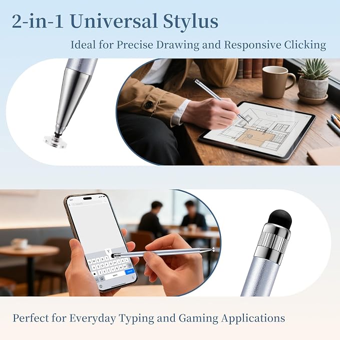 ChaoQ 2-in-1 Stylus Pen for Touchscreen, 6 High Sensitivity Stylus - Image 3