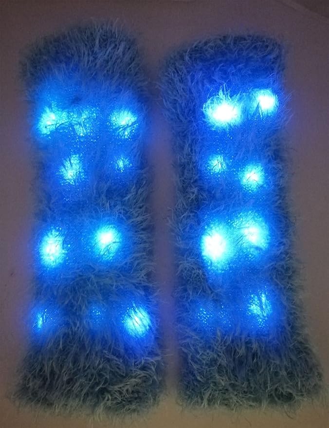 Luwint LED Flashing Furry Arm Leg Warmers - Image 2