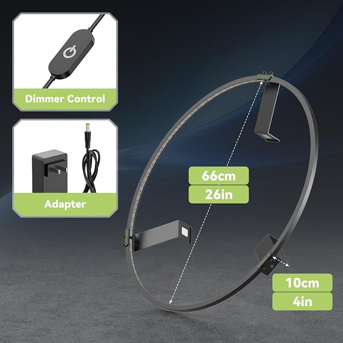 STASUN 360° Dartboard Ring Light, Dimmable Magnetic LED Dart Board Lighting - Image 5