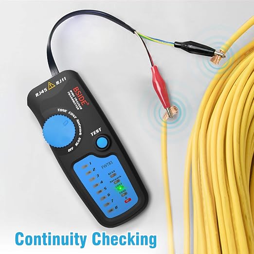 BSIDE Wire Tracker RJ45 RJ11 Network Cable Tester, Dual knob - Image 6