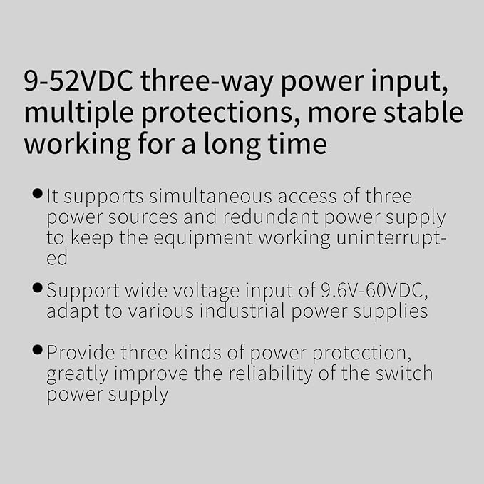 STEAMEMO 5-Port Industrial Ethernet Switch | DIN-Rail Mount | 100Mbps Ports + - Image 5