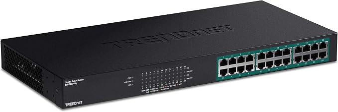 TRENDnet 24-Port Gigabit PoE+ Switch, TPE-TG240g, 370W Power Budget, 48Gbps by TRENDnet