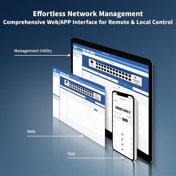 Goalake 24-Port Gigabit Easy Managed Switch – Plug & Play Managed Network - Image 2