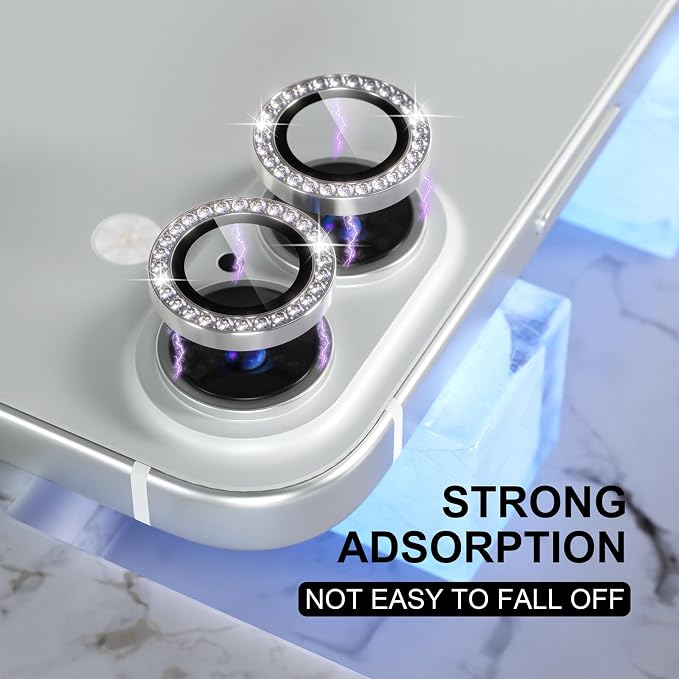 Choiche Compatible for iPhone 16 /iPhone 16 Plus Camera Lens Protector Bling - Image 6