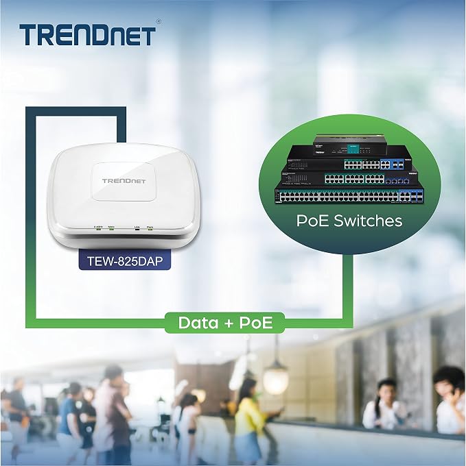 TRENDnet AC1750 Dual Band PoE Access Point, TEW-825DAP, 1300Mbps WiFi-AC+ - Image 6
