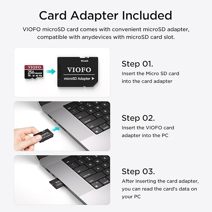 VIOFO 256GB Industrial Grade High Endurance microSDXC Card - Image 3