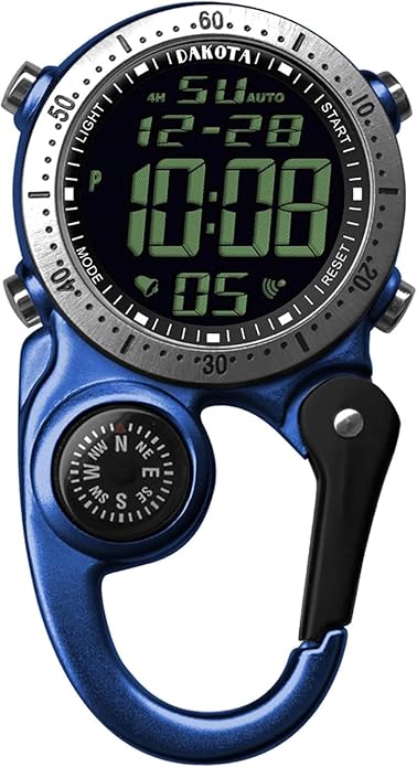 Dakota Digital Backpacker Clip, Fob and Pocket Watch, Timer and Dual Time by Dakota